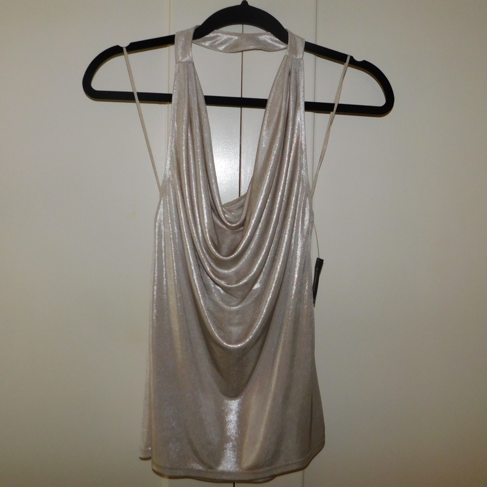 “Kendal Jenner” Metallic Top